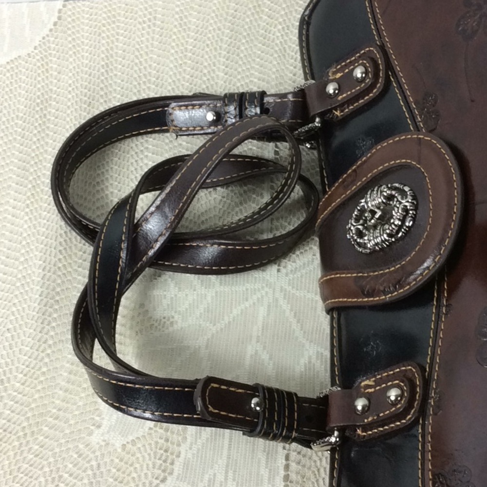 MC black and dark brown leather bag. NWOT - Picture 5 of 5